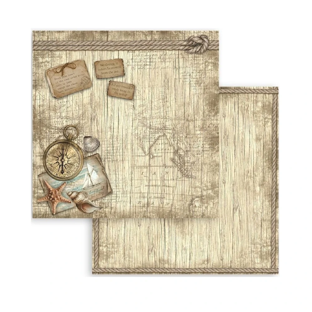 Stamperia Scrapbook papier – Sea Land 8x8