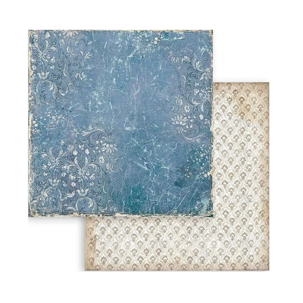 Stamperia Scrapbook papier – Vintage Library Backgrounds 8x8