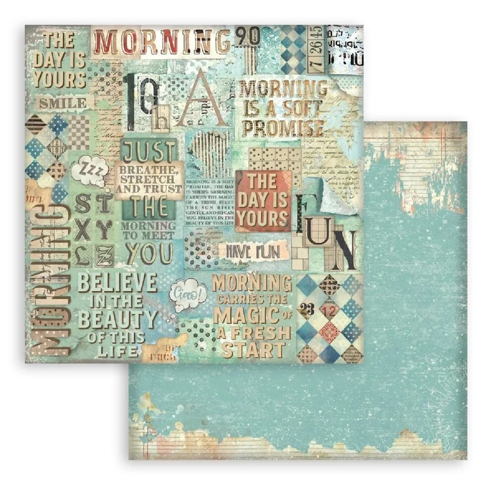 Stamperia Furry Friends Backgrounds 8x8 scrapbook papier