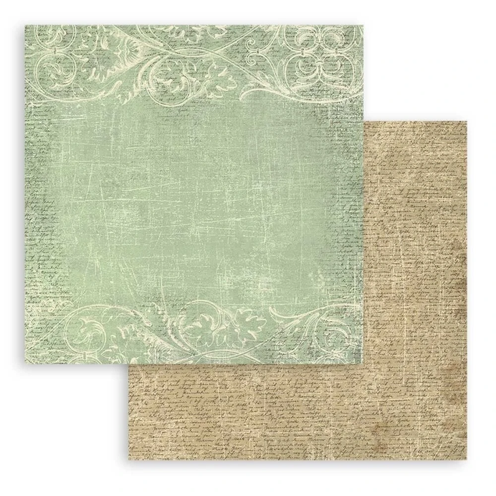 Stamperia Scrapbook papier – Brocante Antiques Backgrounds 8x8