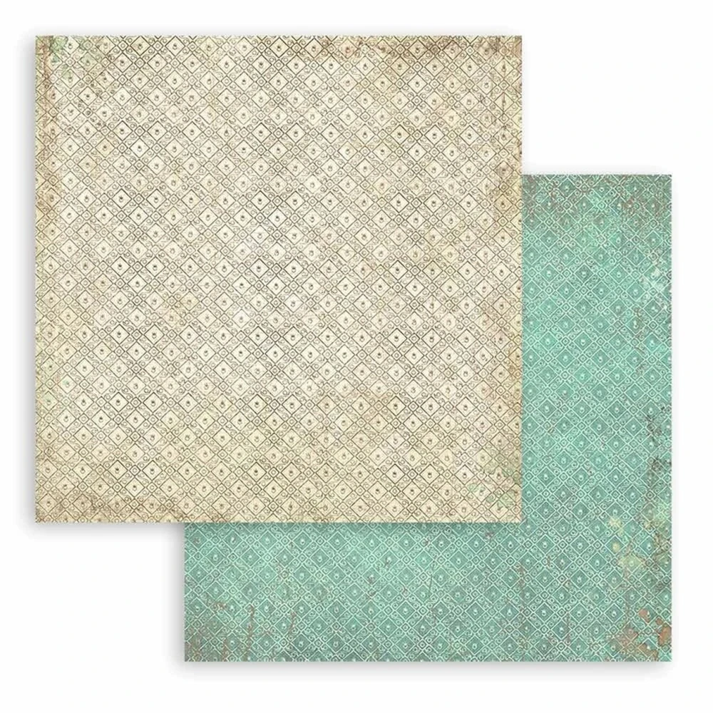 Stamperia Scrapbook papier – Brocante Antiques Backgrounds 8x8