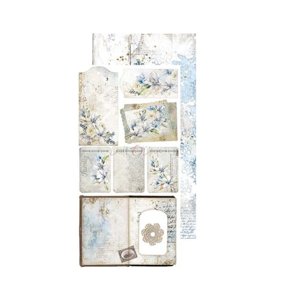  Scrapbook papier - Vintage Sky Junk Journal - Craft O’Clock