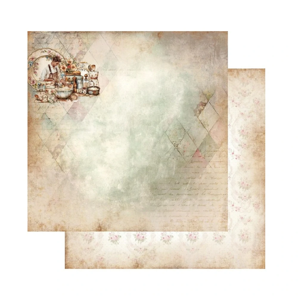 Alchemy of Art Scrapbook papier Recipe for happiness 8x8