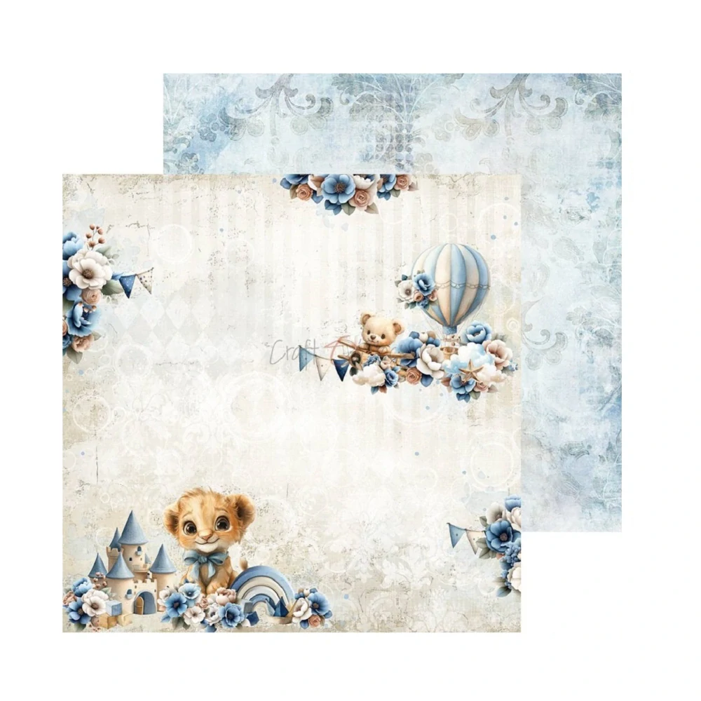 Craft O´ Clock Scrapbook papier - Baby Boy Universe 8x8 Mix