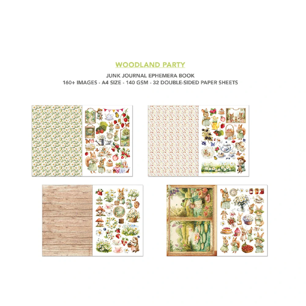 Ciao Bella – Woodland Party Junk Journal Ephemera Book