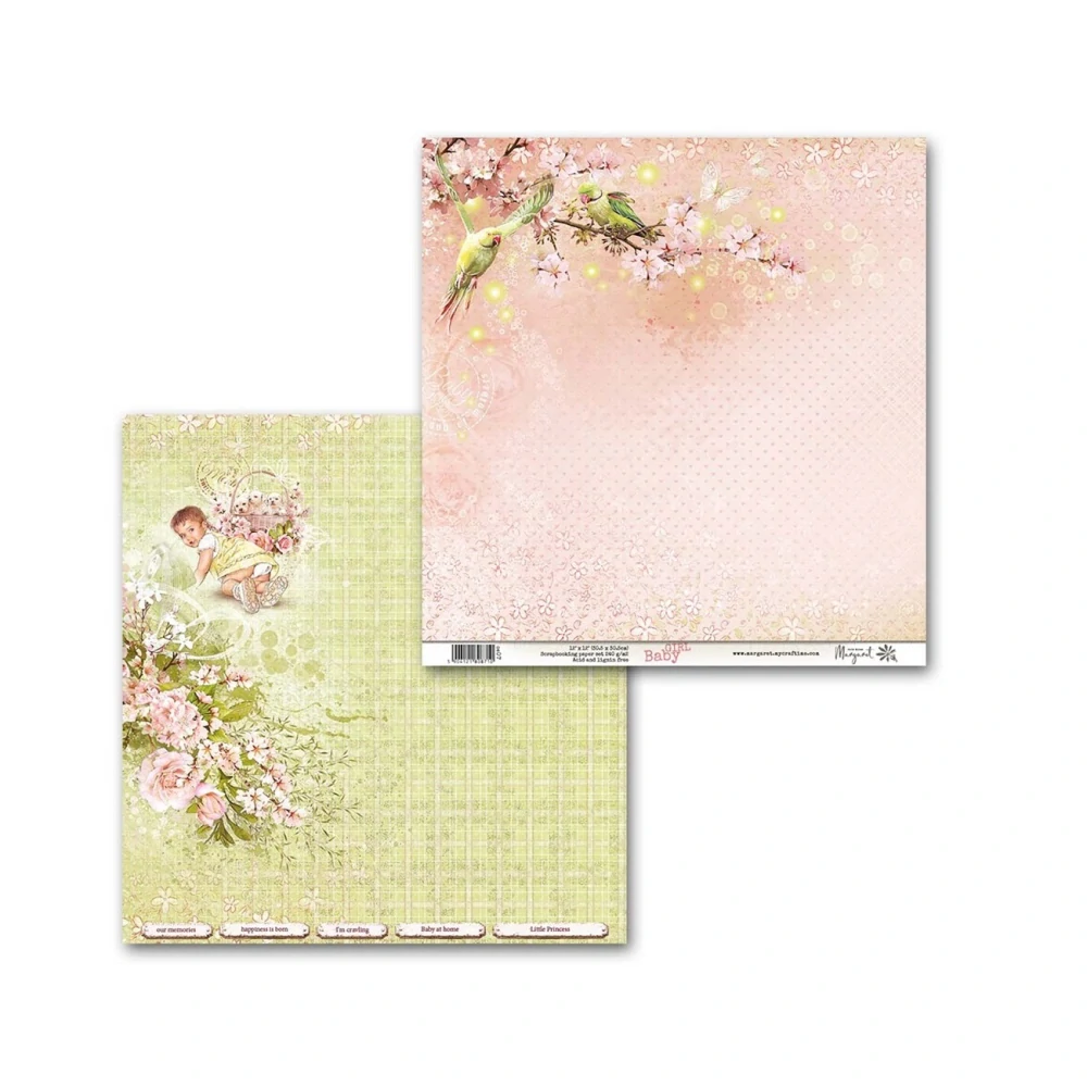 Margaret Scrapbook papier –Baby Girl  12x12