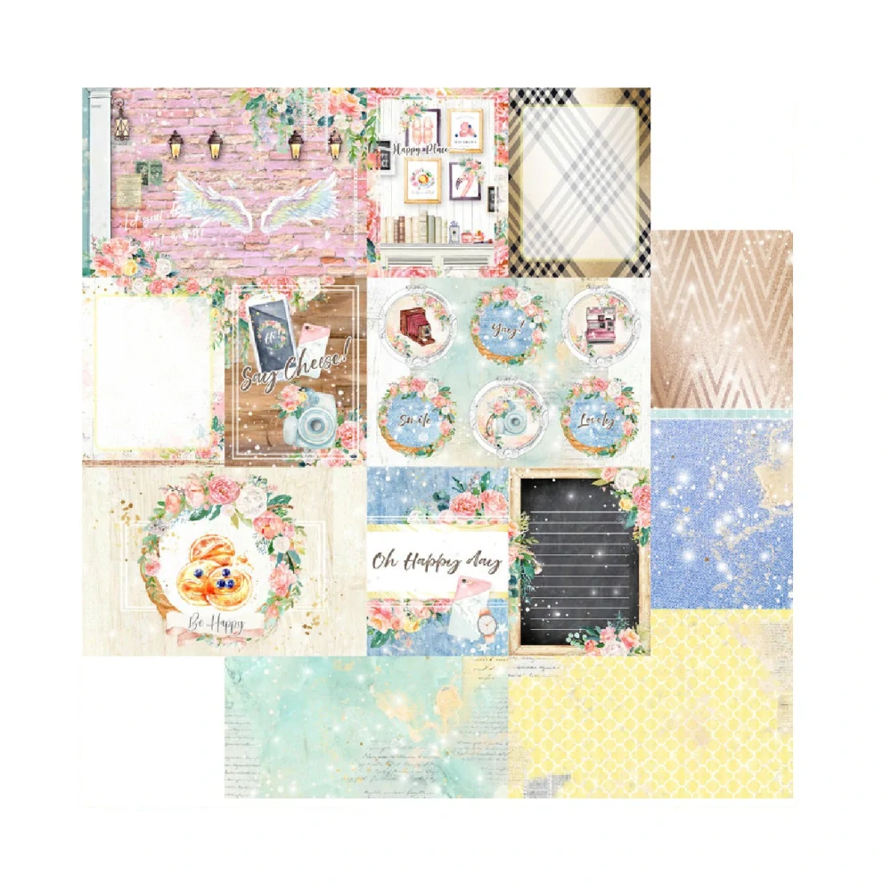 Memory Place Scrapbook papier Happy Place Journaling Cards 12x12