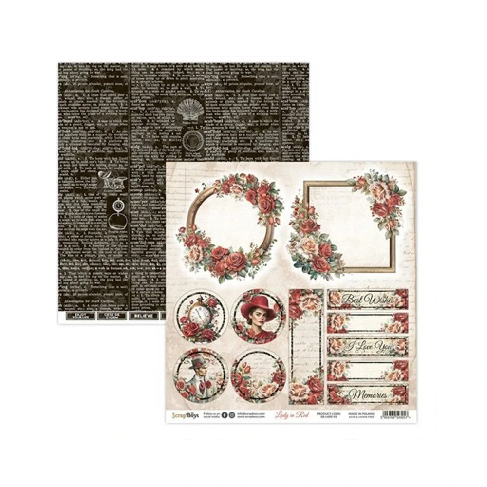 Scrapboys Scrapbook papier Lady in Red 12x12