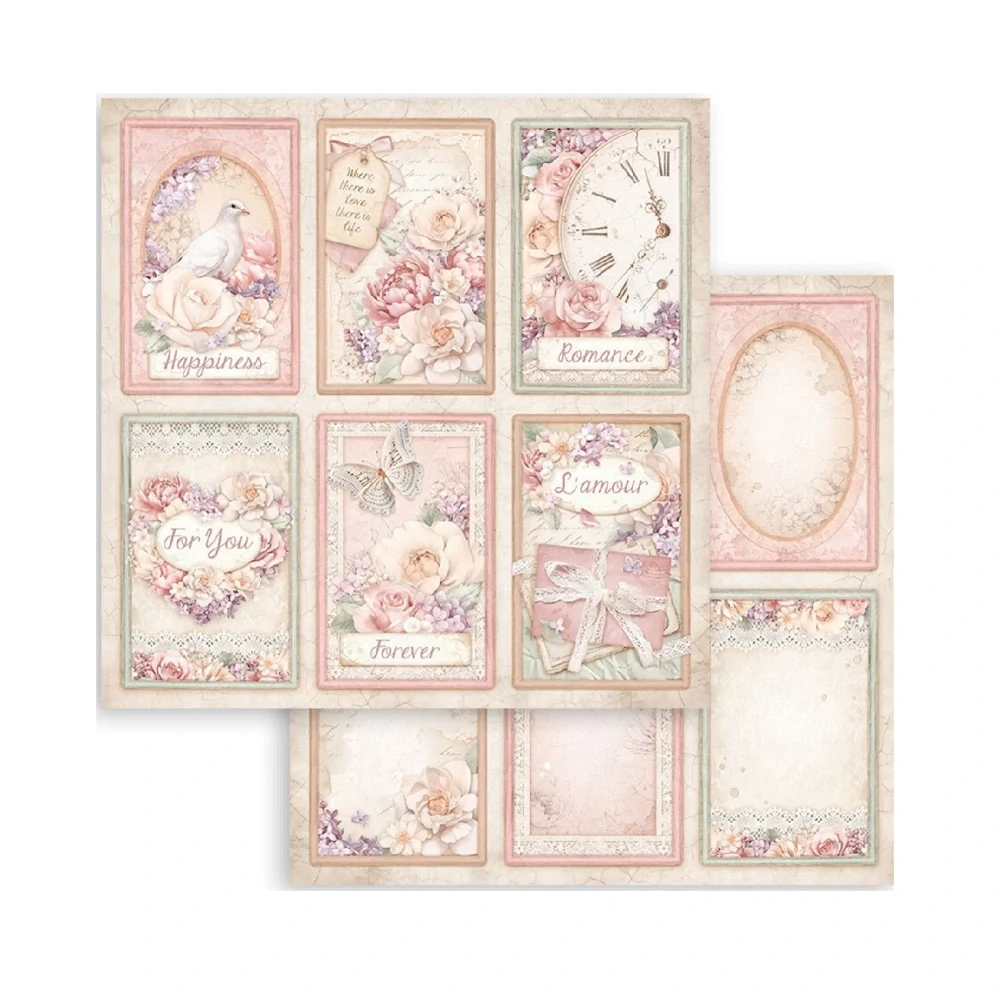 Stamperia Romance forever scrapbook papier 8x8