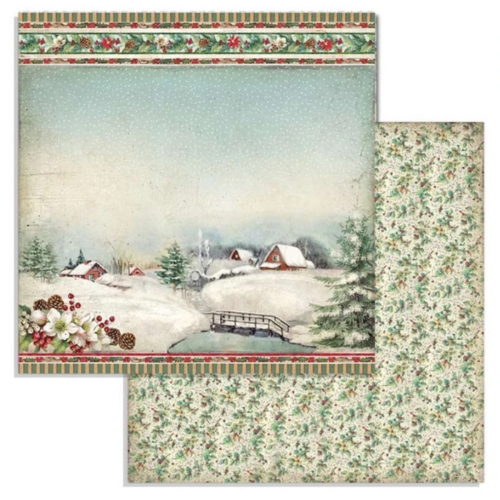 Stamperia Scrapbook papier – Classic Christmas 12x12