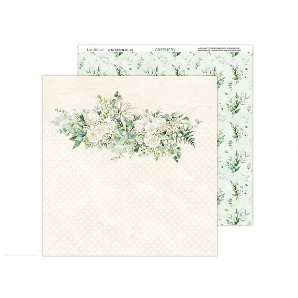 Lemoncraft Scrapbook papier Greenery 8x8