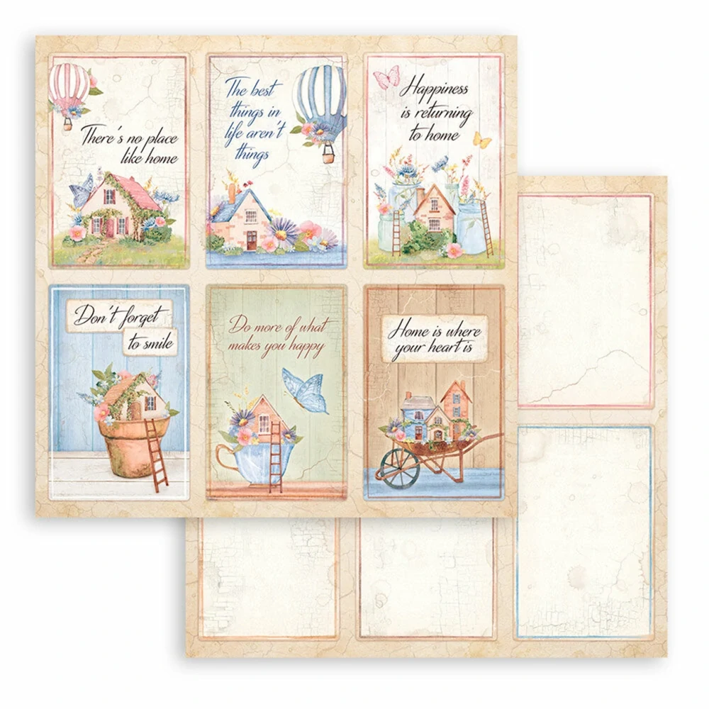 Stamperia Scrapbook papier – Welcome Home 8x8