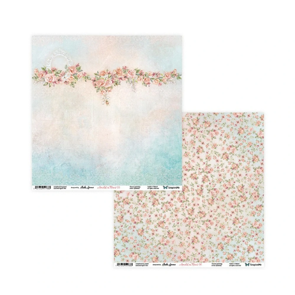 ScrapAndMe Scrapbook papier Amidst the Roses 12x12