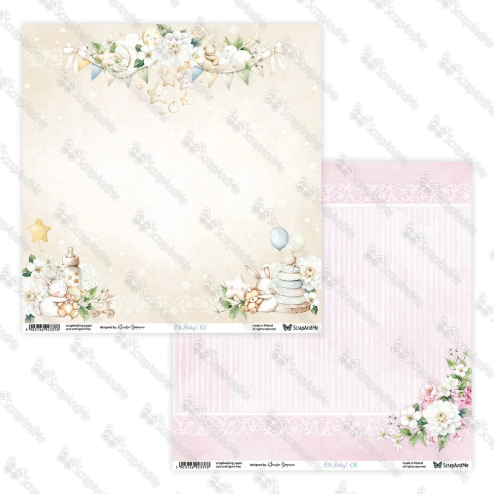 ScrapAndMe Scrapbook papier Oh,Baby 12x12