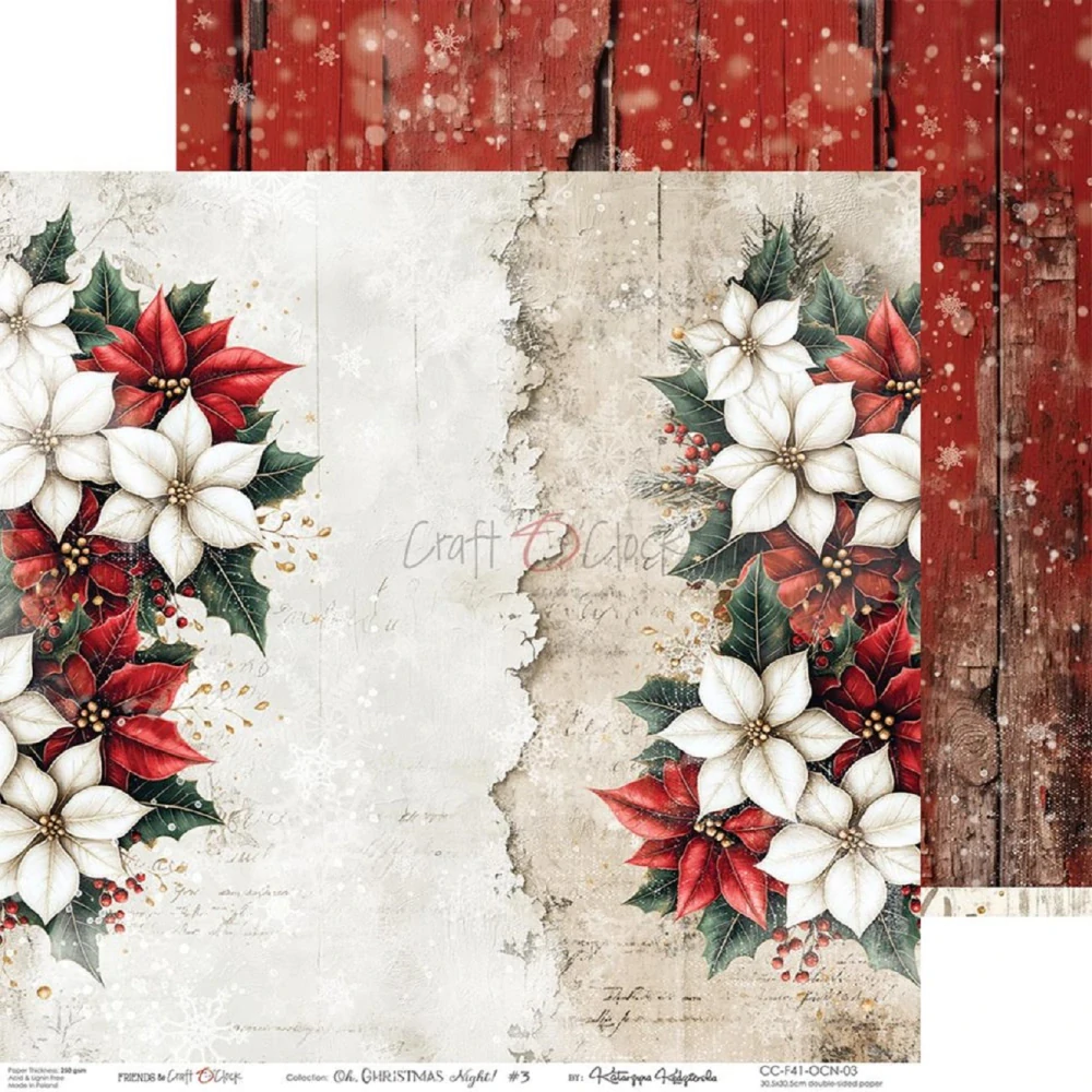 Craft O´ Clock Scrapbook papier - Oh, Christmas Night! 8x8