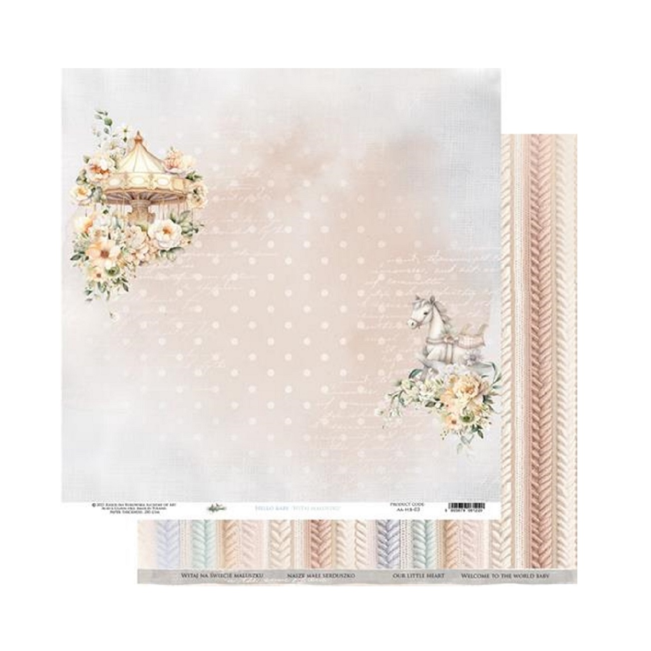 Alchemy of Art Scrapbook papier Hello Baby 12x12