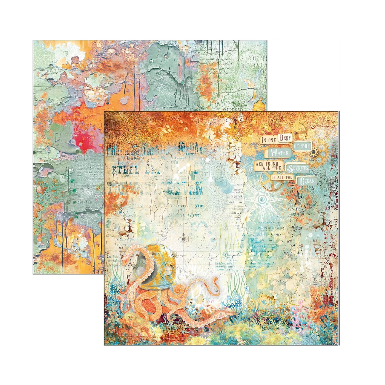 Ciao Bella Scrapbook papier Coral Reef 8x8
