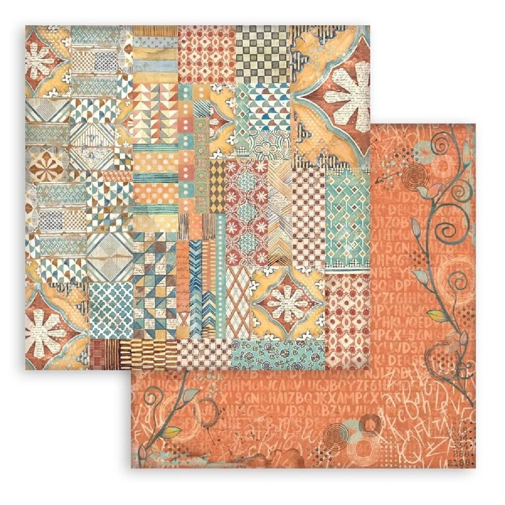 Stamperia Furry Friends Backgrounds 8x8 scrapbook papier