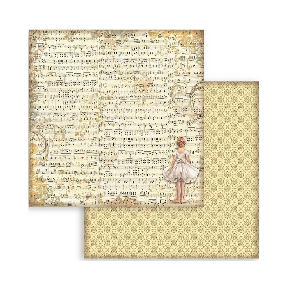 Stamperia Scrapbook papier – Nutcracker Backgrounds 8x8