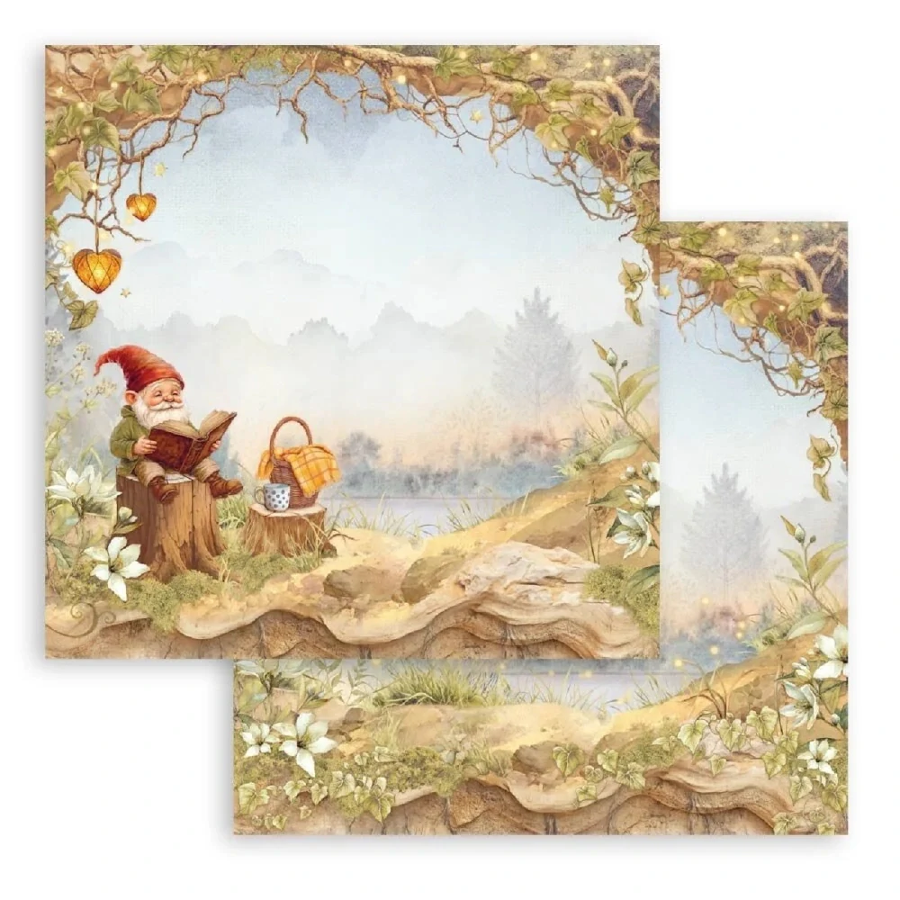 Stamperia Scrapbook papier – Whispering Woods 8x8