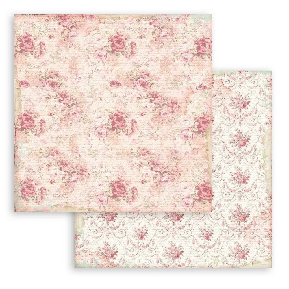 Stamperia Scrapbook papier – Rose Parfum Backgrounds 8x8