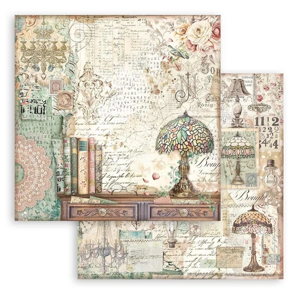 Stamperia Scrapbook papier – Brocante Antiques 8x8