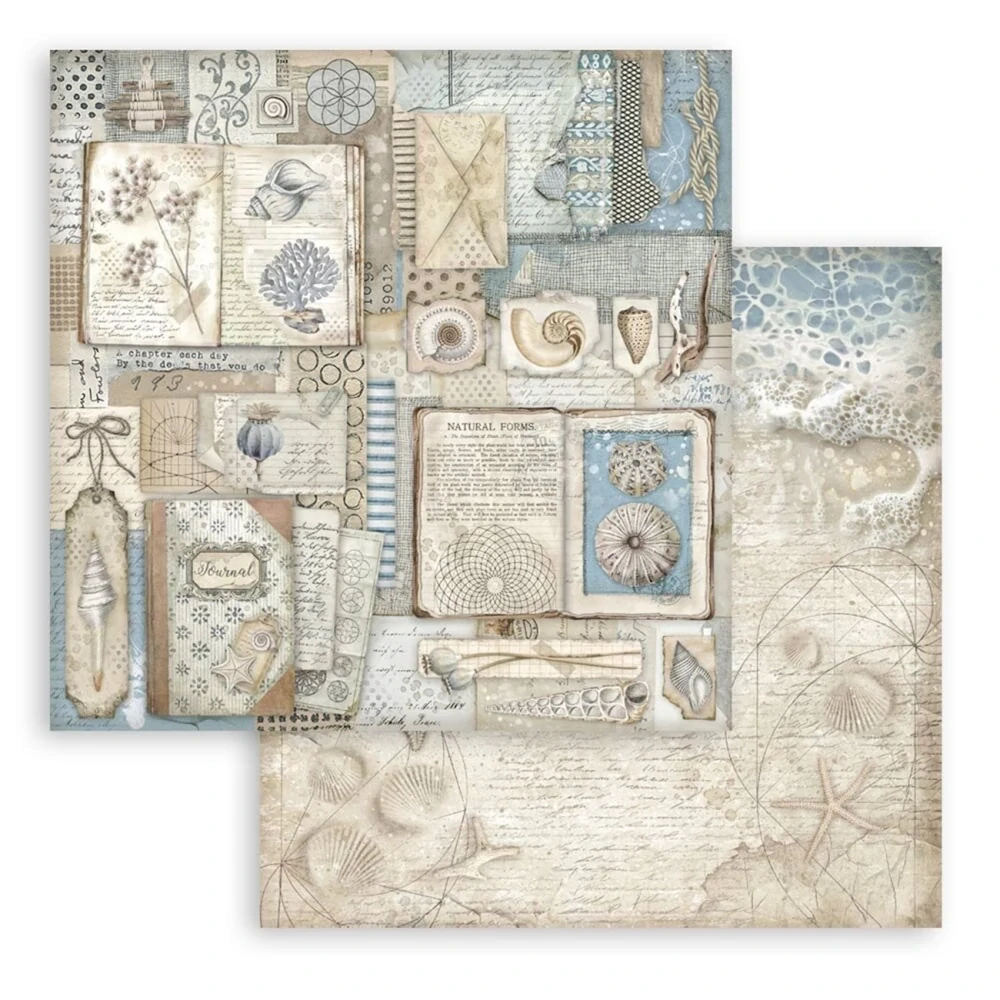 Stamperia Scrapbook papier – Silent Sea 8x8