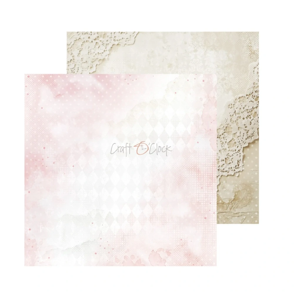 Craft O´ Clock Scrapbook papier - Baby Girl Universe 8x8 Mix