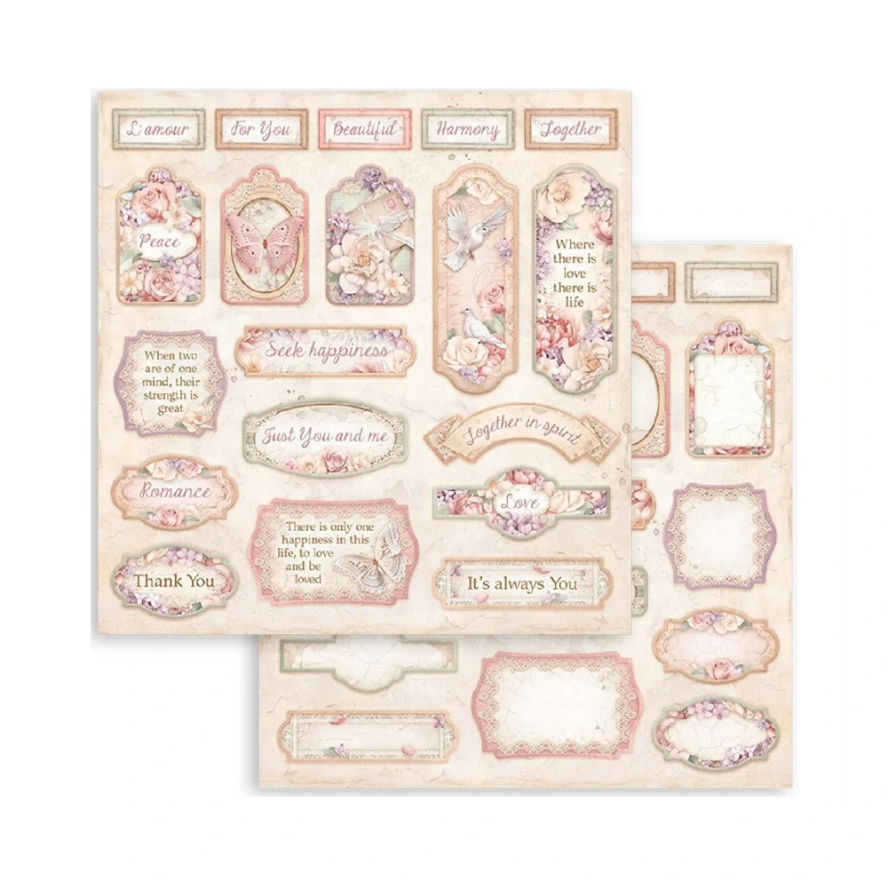 Stamperia Romance forever scrapbook papier 8x8