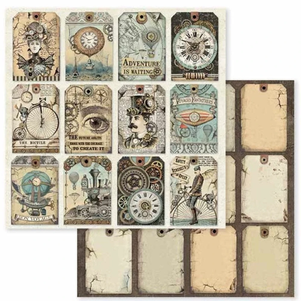 Stamperia Scrapbook papier – Voyages Fantastiques 12x12