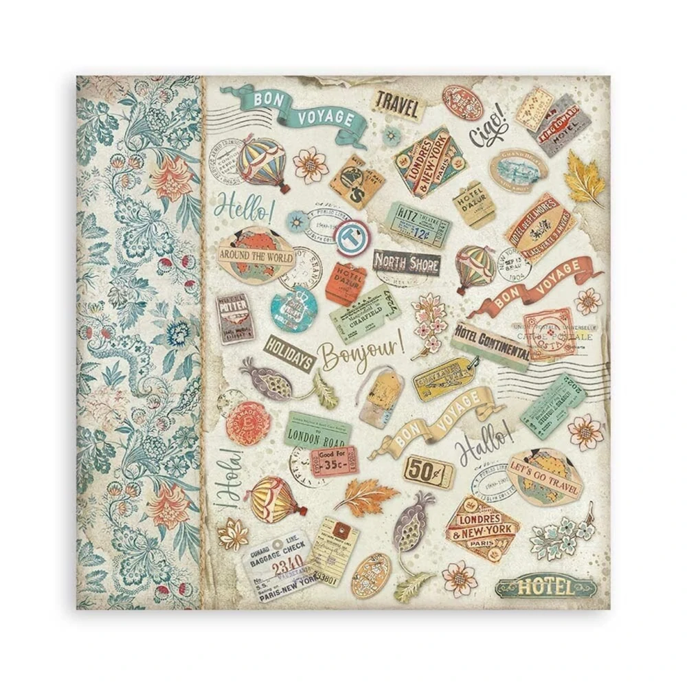 Stamperia Scrapbook papier – Art of Travelling Maxi 12x12