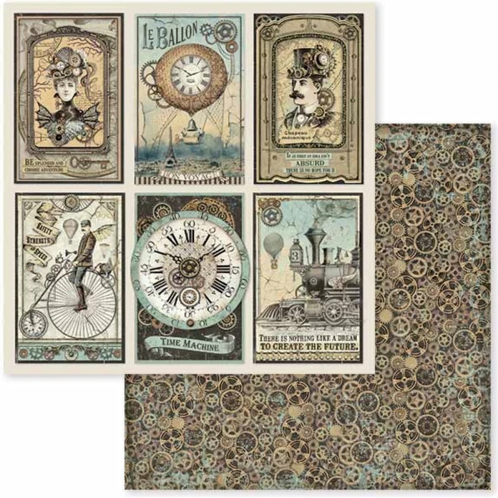 Stamperia Scrapbook papier – Voyages Fantastiques Maxi 12x12