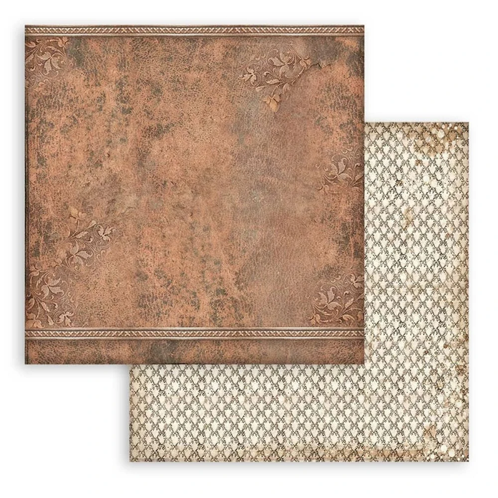 Stamperia Scrapbook papier – Vintage Library Backgrounds 8x8