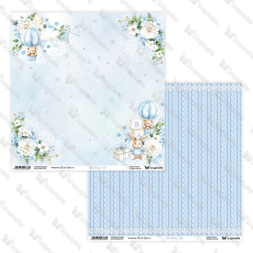 ScrapAndMe Scrapbook papier Oh,Baby 12x12