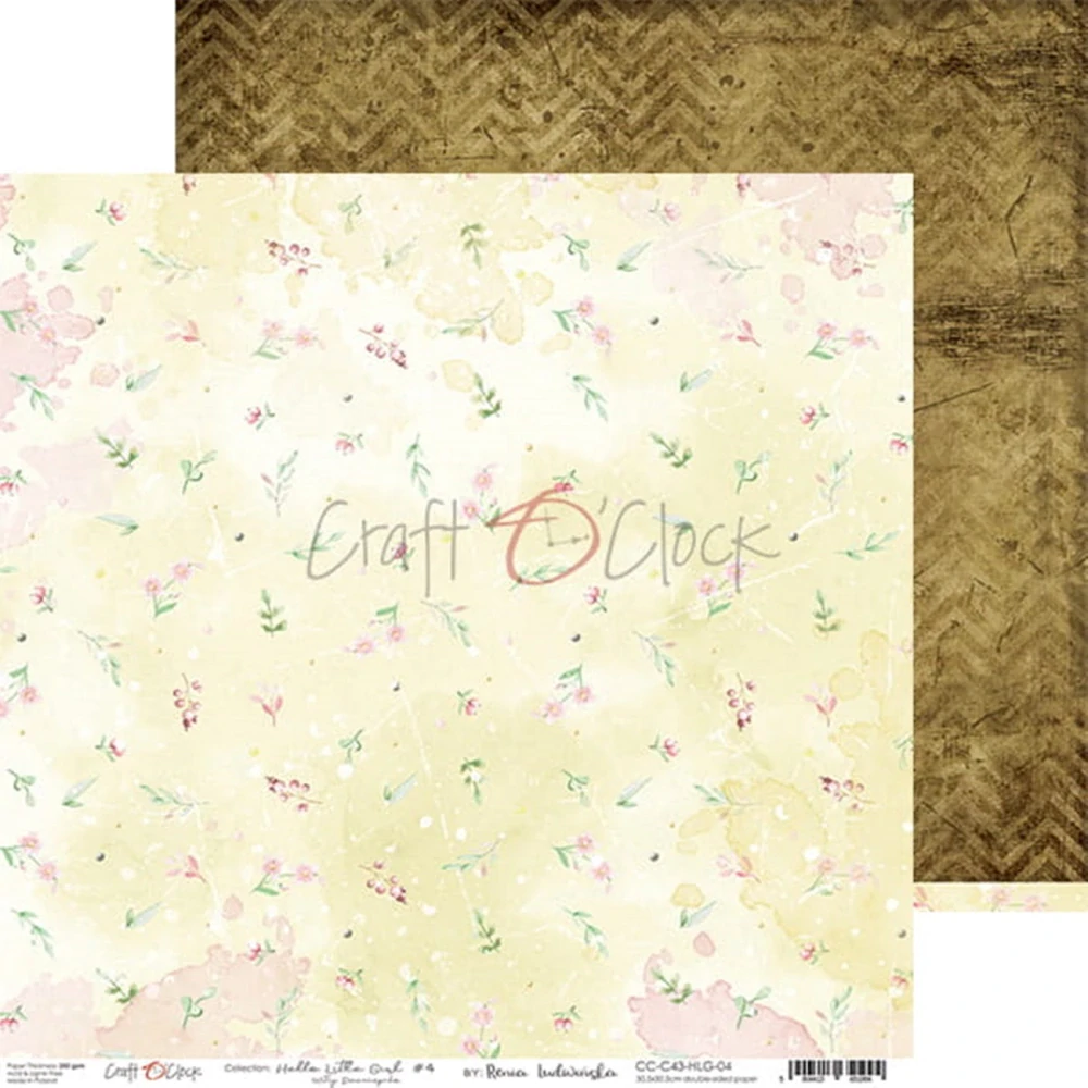 Craft O´ Clock Scrapbook papier - Hello Little Girl 12x12