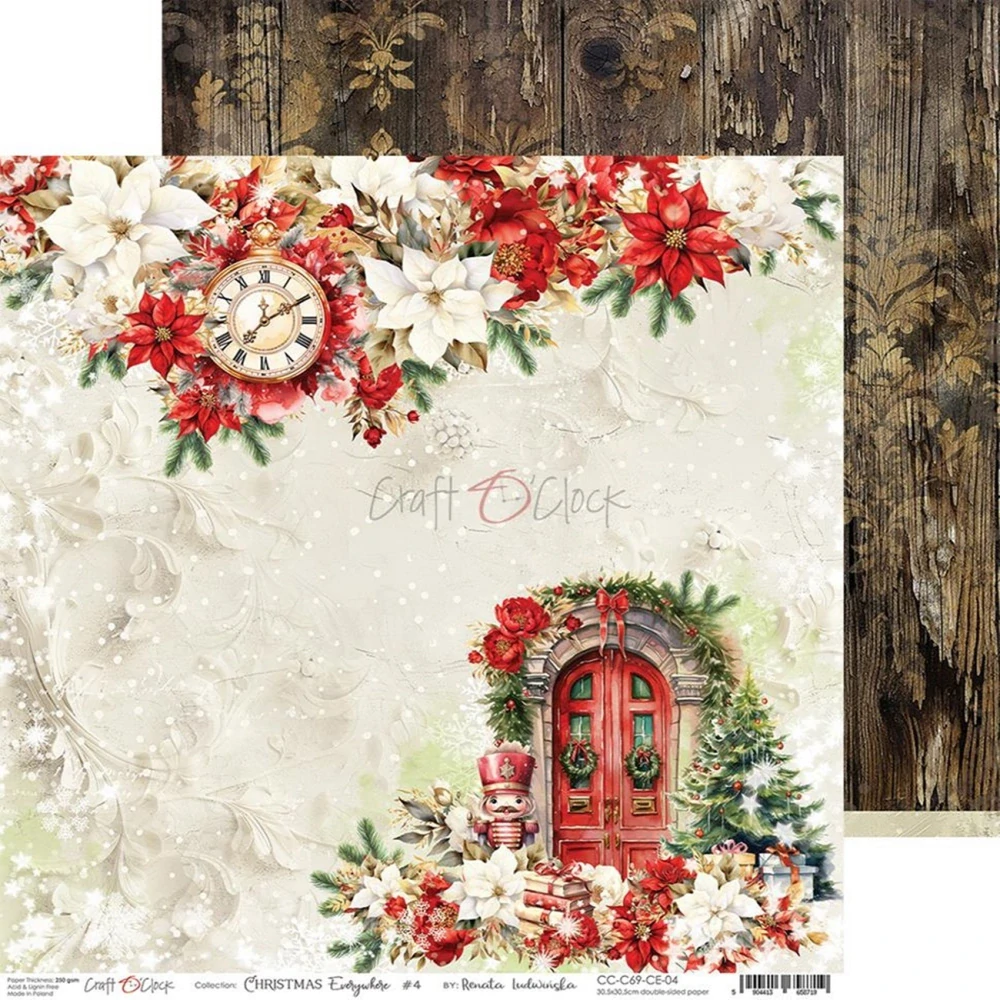 Craft O´ Clock Scrapbook papier - Christmas Everywhere 8x8
