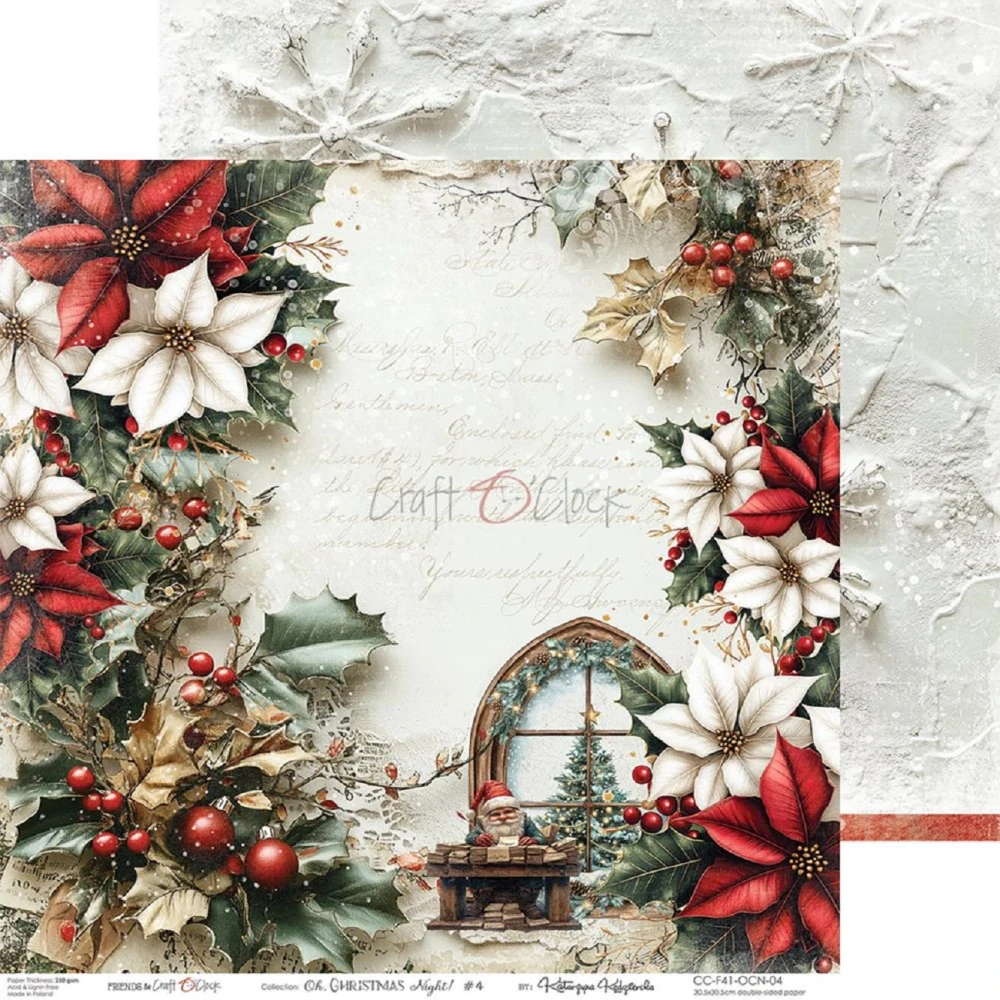 Craft O´ Clock Scrapbook papier - Oh, Christmas Night! 8x8