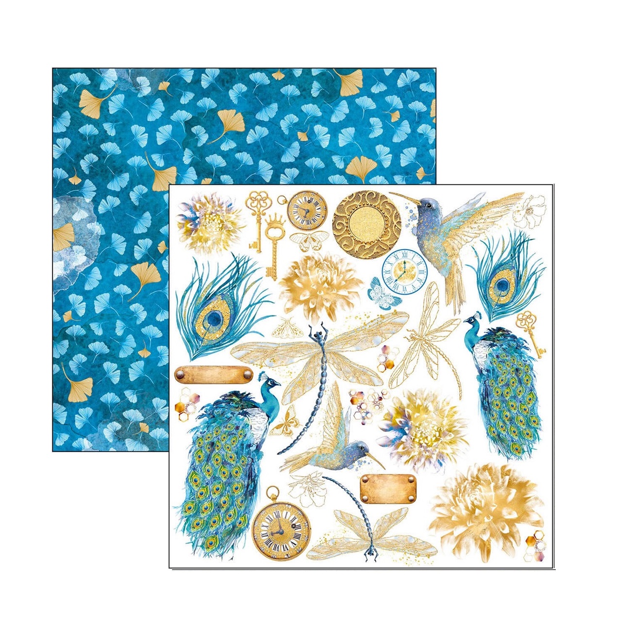 Ciao Bella Scrapbook papier Indigo 8x8