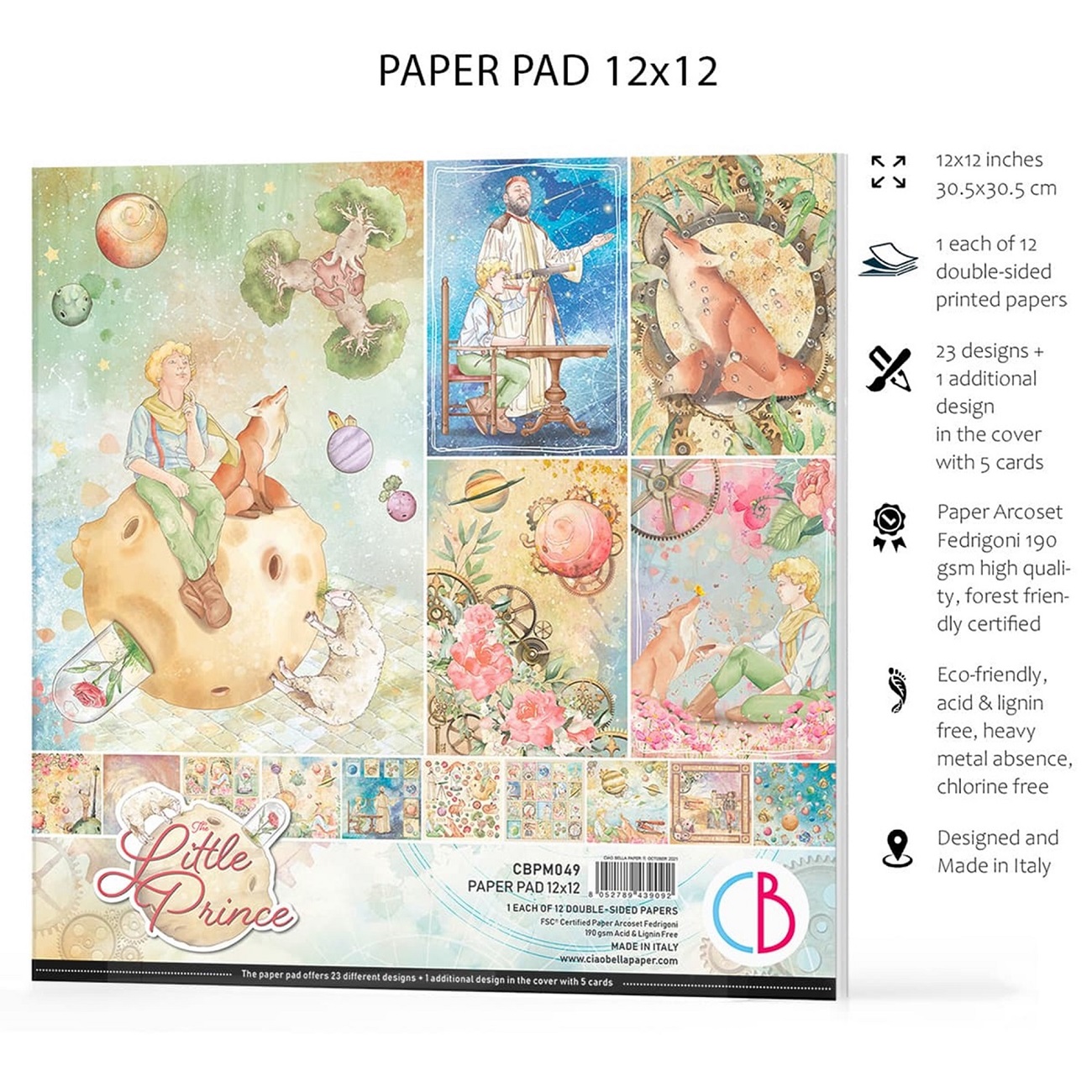 Ciao Bella Scrapbook papier The Little Prince 12x12