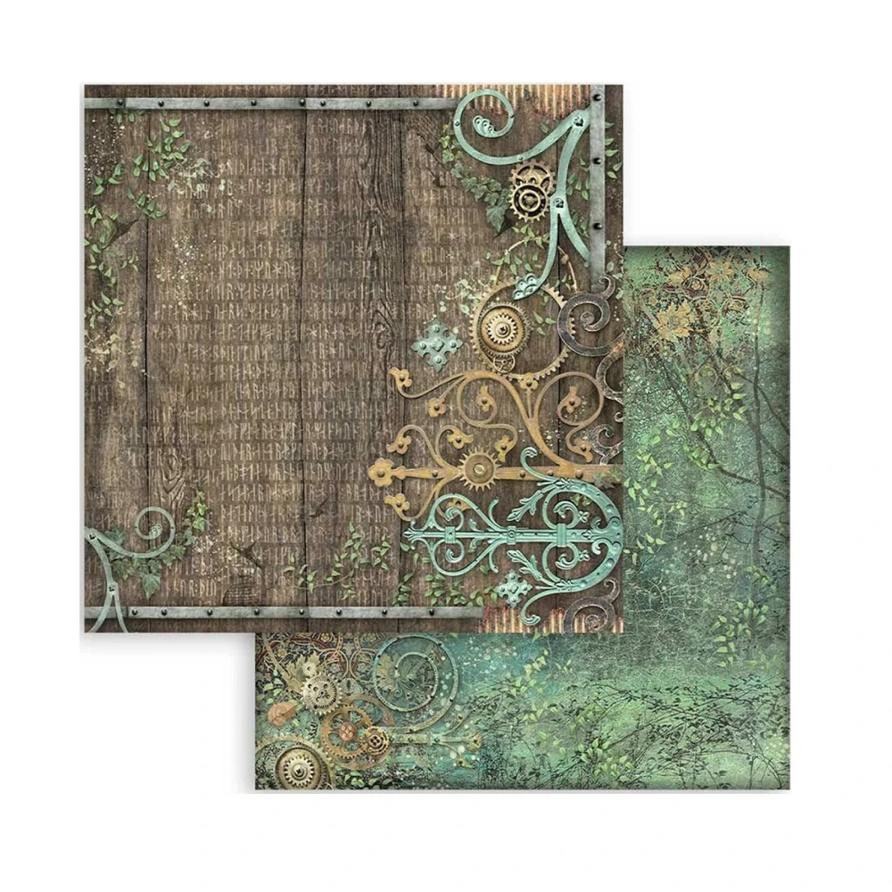 Stamperia Scrapbook papier – Magic Forest Backgrounds 8x8