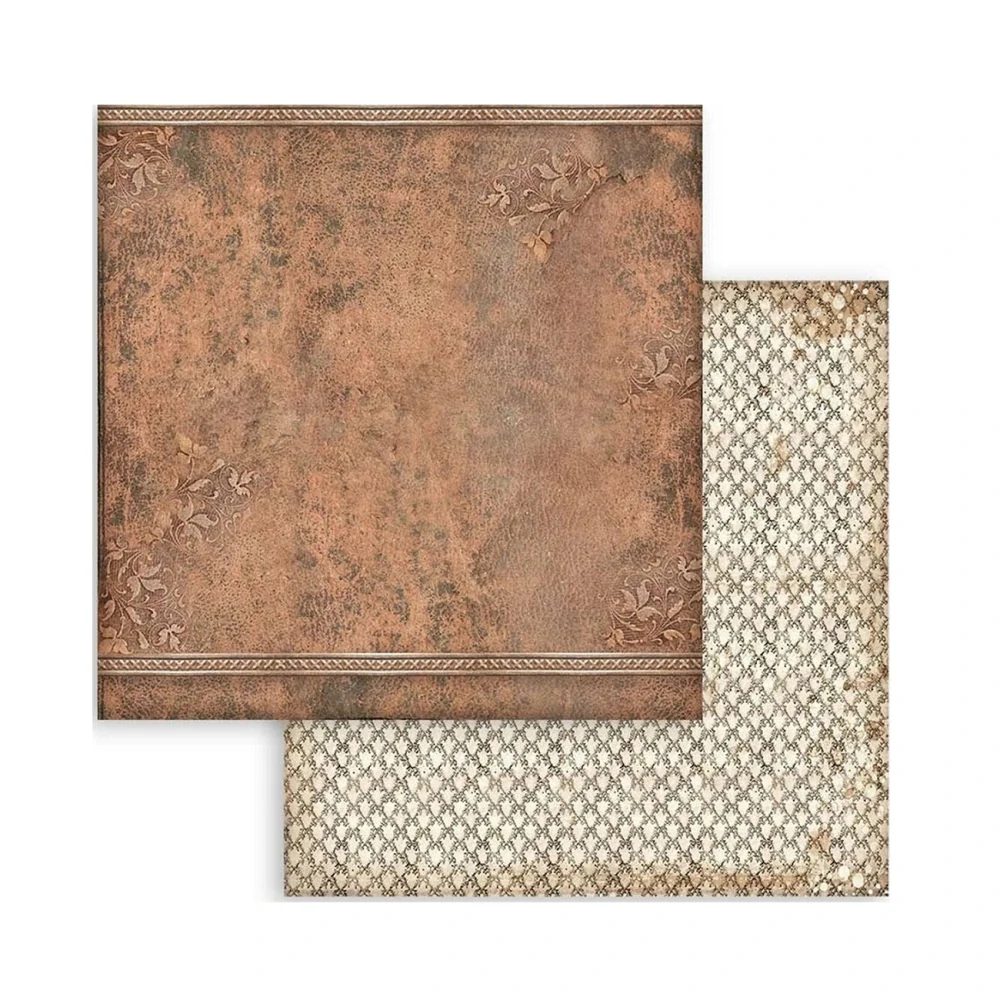 Stamperia Scrapbook papier – Vintage Library Backgrounds 8x8