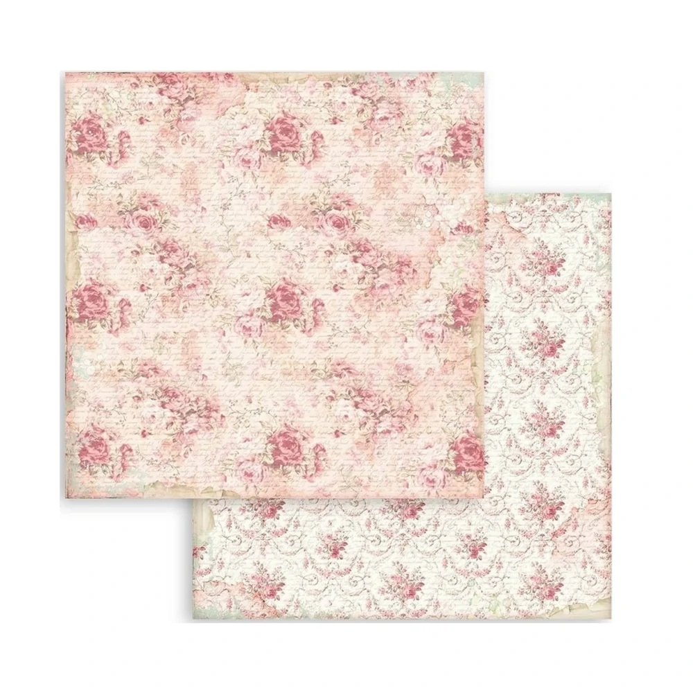 Stamperia Scrapbook papier – Rose Parfum Backgrounds 8x8
