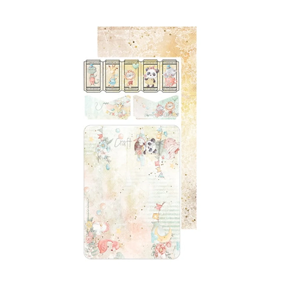 Craft O´ Clock Scrapbook papier - Safari Friends Junk Journal 6x12
