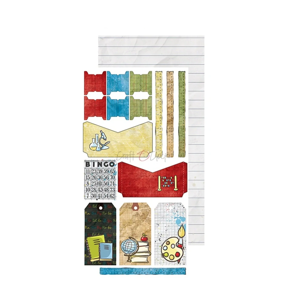 Craft O´ Clock Scrapbook papier - School Adventures 6x12