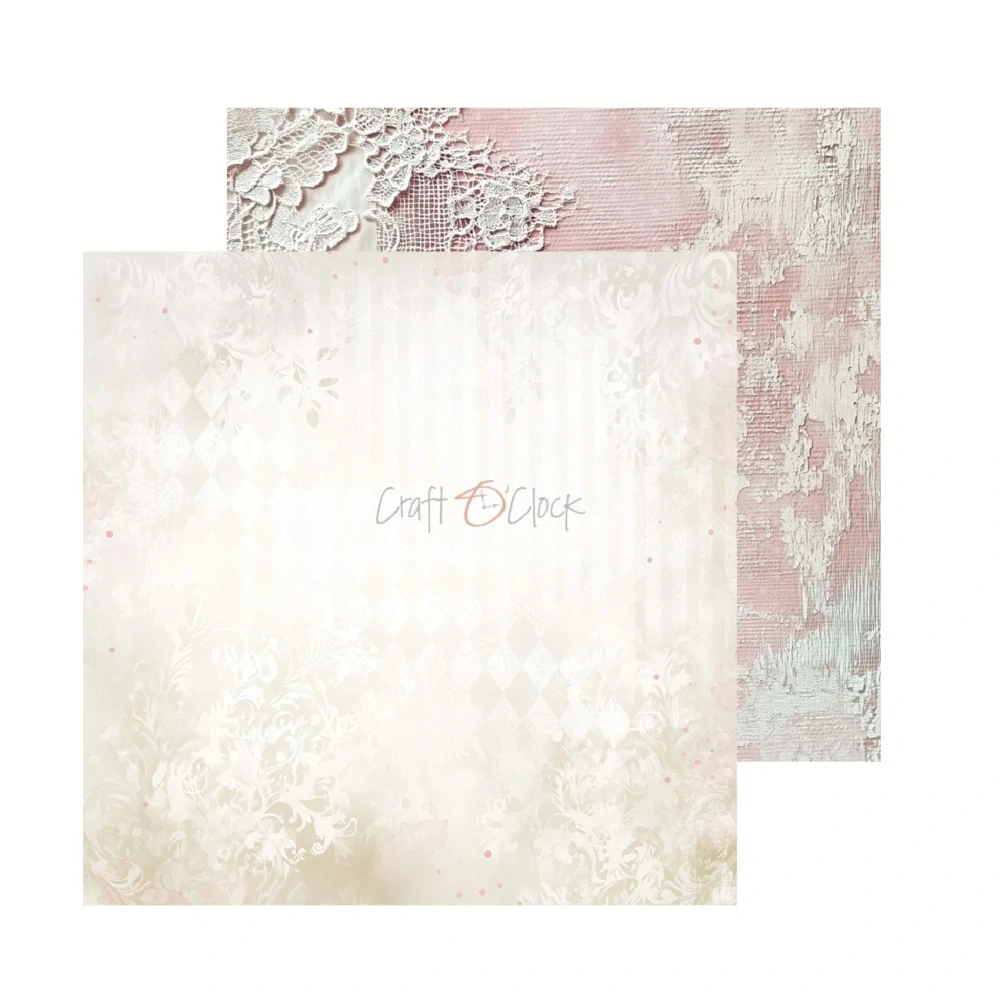 Craft O´ Clock Scrapbook papier - Baby Girl Universe 8x8 Mix