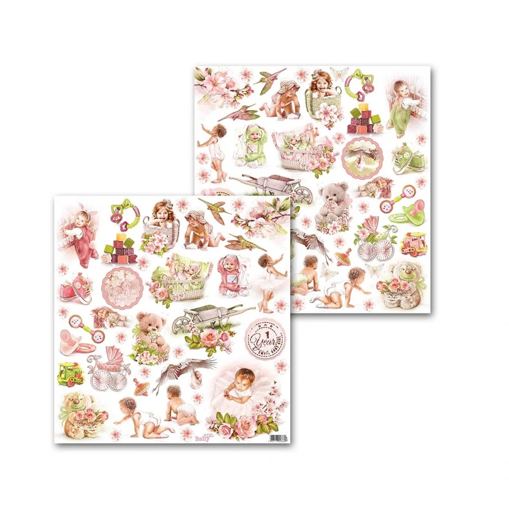 Margaret Scrapbook papier –Baby Girl  12x12