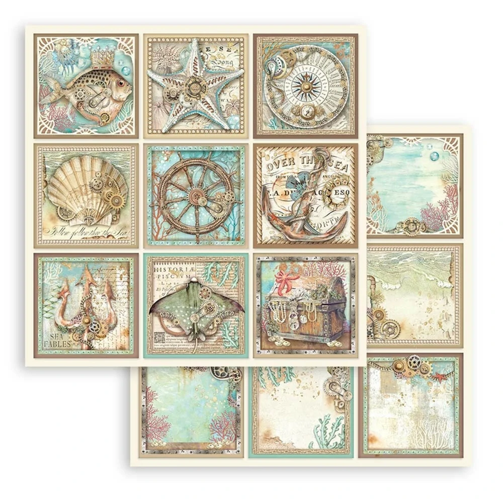 Stamperia Scrapbook papier – Songs of The Sea 8x8
