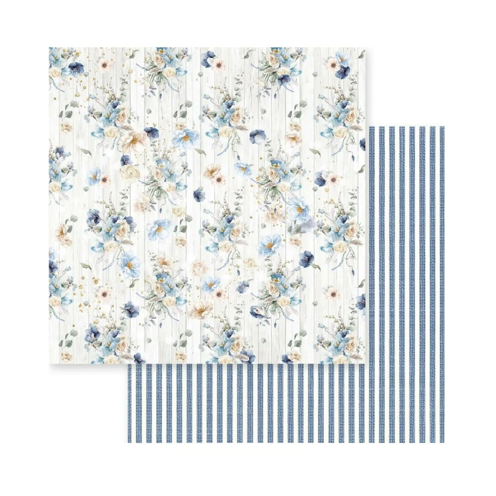 Memory Place Scrapbook papier Dusty Blue Floral 12x12