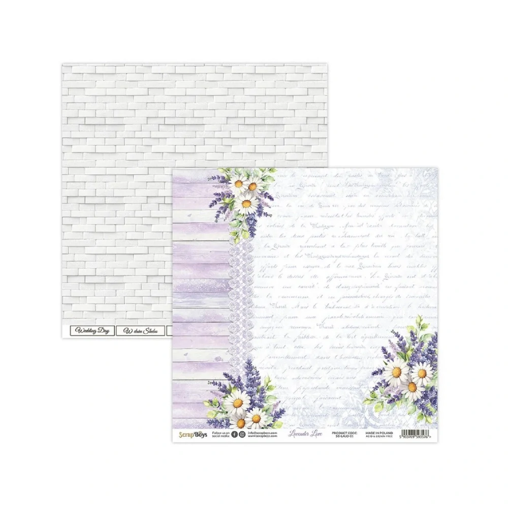 Scrapboys Scrapbook papier Lavender Love 12x12