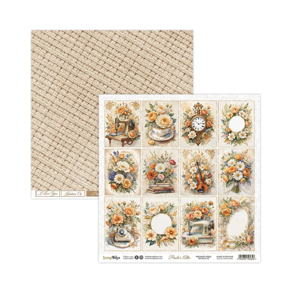 Scrapboys Scrapbook papier Paula's Attic 12x12